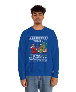 African American Santa Barry Wood Ugly Xmas Sweatshirt