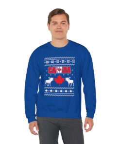 Moose Maple Leaf Canada Ugly Christmas Sweater For Unisex