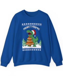 T-Rex Eating Christmas Cookies Christmas Sweatshirt Ugly
