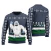 Abominable Snowman Ugly Christmas Sweater Navy