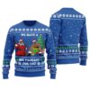African American Santa Barry Wood Ugly Sweater Royal