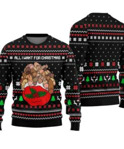 All I Want For Christmas Is Dickmas Christmas Sweater Inappropriate Black