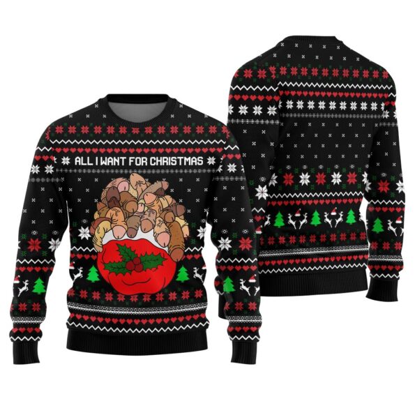 All I Want For Christmas Is Dickmas Christmas Sweater Inappropriate Black