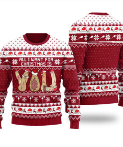 All I Want For Christmas Is Dirty Ugly Sweater Cardinal Red