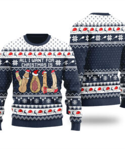 All I Want For Christmas Is Inappropriate Ugly Sweater Navy