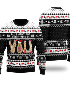 All I Want For Christmas Is Naughty Ugly Sweater Black