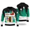 Barry Wood Santa Sleigh Christmas Sweater Black