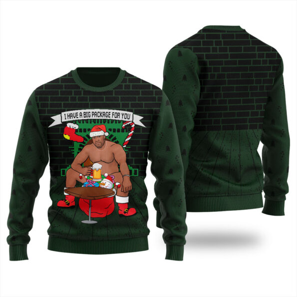 Barry Wood Ugly Sweater Forest Green
