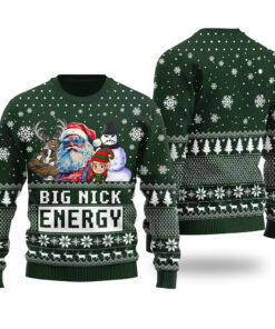Big Nick Energy Christmas Sweater Forest Green