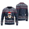 Big Nick Energy Cool Santa Ugly Christmas Sweater Navy