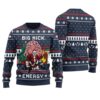 Big Nick Energy Funny Santa Christmas Sweater Navy