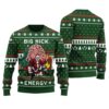 Big Nick Energy Santa Ugly Sweater Forest Green