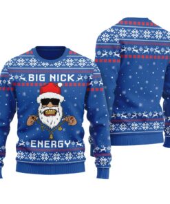 Big Nick Energy Ugly Christmas Sweater Royal