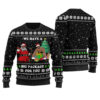 Black Santa Barry Wood Ugly Christmas Sweater Black