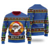 Black Santa Believe It Ugly Christmas Sweater Royal