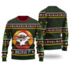 Black Santa Believe It Ugly Sweater Forest Green