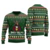 Brew Dolph Drinking Beer Ugly Christmas Sweater Forest Green