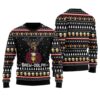 Brew Dolph Funny Ugly Christmas Sweater Black