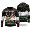 Brodolf The Red Nose Gainzdeer Ugly Sweater Black