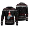 Bull Riding Is Bucking Hard Ugly Christmas Sweater Black