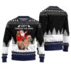 Capybara Santa Through The Snow Christmas Sweater Black