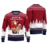 Capybara Santa Through The Snow Ugly Sweater Cardinal Red