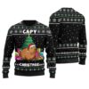 Capybara Ugly Christmas Sweater Black