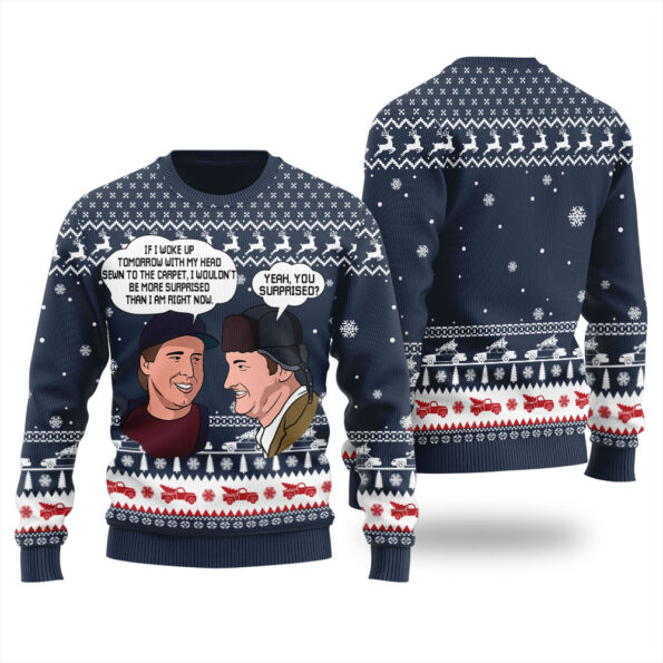 Clark And Eddie Christmas Vacation Christmas Sweater Navy