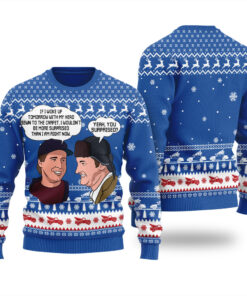 Clark Griswold Cousin Eddie Christmas Sweater Royal