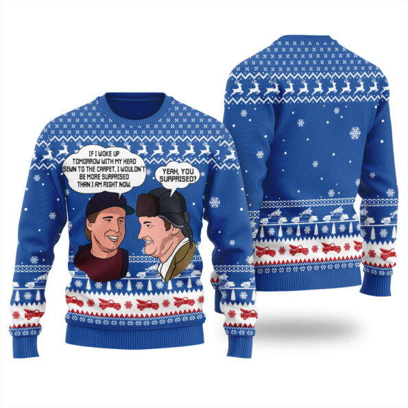 Clark Griswold Cousin Eddie Christmas Sweater Royal