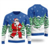 Cool Santa Ugly Christmas Sweater Royal