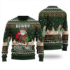 Cowboy Santa Ugly Sweater Forest Green