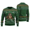 Cute Squirrel Christmas Sweater Forest Green
