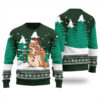 Cute Squirrel Funny Ugly Christmas Sweater Forest Green