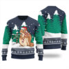 Cute Squirrel Funny Ugly Christmas Sweater Navy