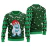 Cute Yeti Ugly Christmas Sweater Forest Green