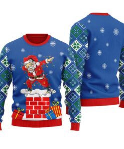 Dabbing Santa Ugly Christmas Sweater Royal