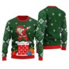 Dabbing Santa Ugly Sweater Forest Green