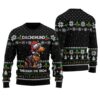Dachshund Through The Snow Ugly Christmas Sweater Black