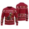 Dachshund Through The Snow Ugly Christmas Sweater Cardinal Red