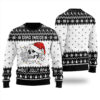 Dead Inside Skeleton Jolly AF Funny Ugly Christmas Sweater Black