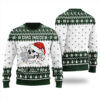 Dead Inside Skeleton Jolly AF Funny Ugly Christmas Sweater Forest Green