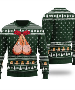Dirty Christmas Sweater Forest Green