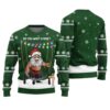 Do You Want A Ride Funny Ugly Christmas Sweater Forest Green