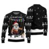 Do You Want A Ride Naughty Ugly Christmas Sweater Black