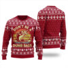 Don't Be A Dumb Bass Ugly Christmas Sweater Cardinal Red