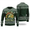 Don't Be A Dumb Bass Ugly Christmas Sweater Forest Green