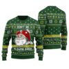 Don't Be A Dumb Bass Ugly Christmas Sweater Forest Green