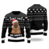 Dont Capy Be Happy Capybara Ugly Christmas Sweater Black
