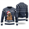 Dont Capy Be Happy Capybara Ugly Christmas Sweater Navy